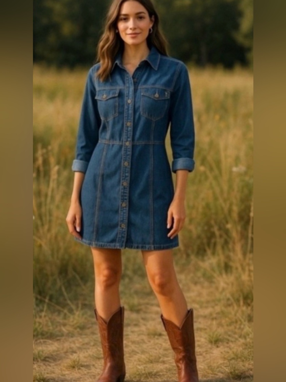 Frye Dark Denim Mini Dress